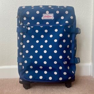 Cath Kidston Polka Dot Print 4-Wheel Cabin Spinner Carry-On Suitcase